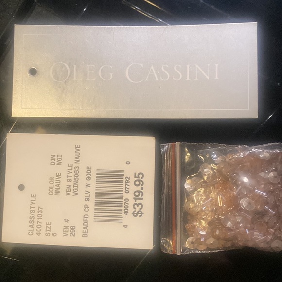 🎄🎁Oleg Cassini Dress Maxi W Size 6 - Picture 7 of 7